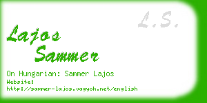 lajos sammer business card